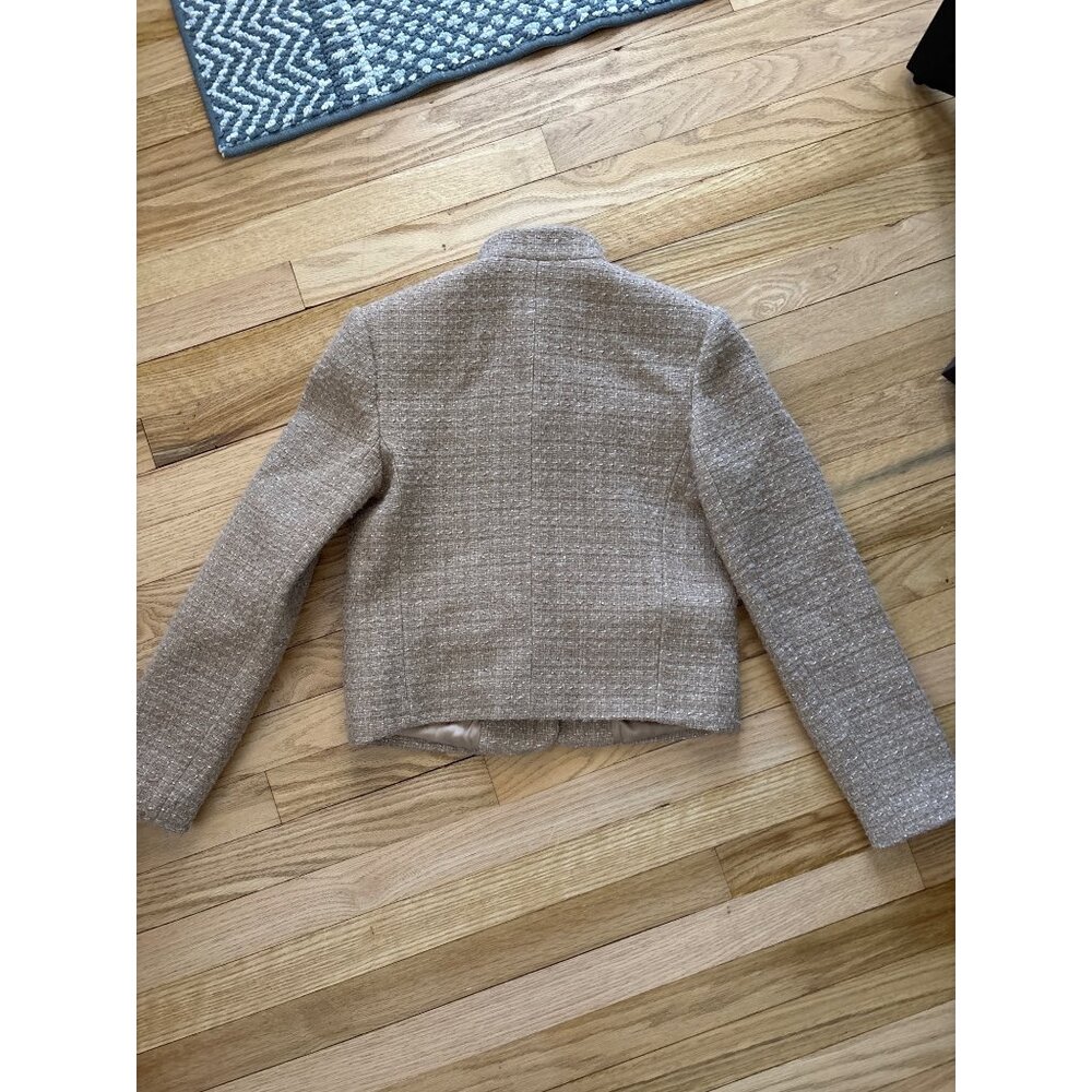 Mango Womens Beige Tweed Button-Up Jacket, XS, new with tags - Picture 6 of 7